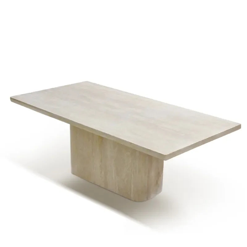 Monolith Travertine Dining Table - Dining Table - Tables - Minimalist