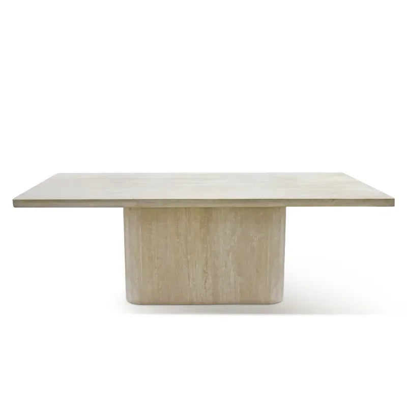 Monolith Travertine Dining Table - Dining Table - Tables - Minimalist