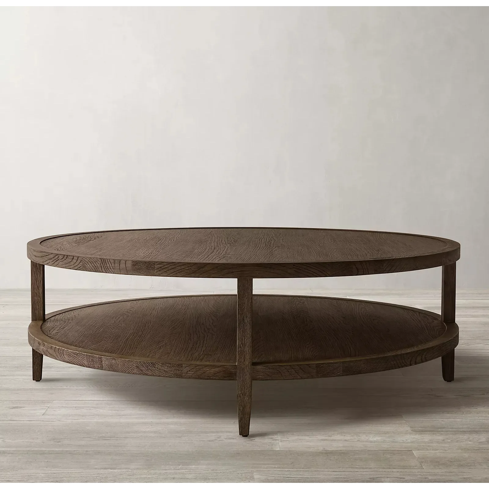 Orbit Round Coffee Table with Dual-tier Design – Modern Wooden Circular Accent For living rooms