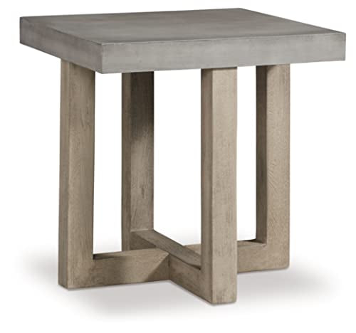 Pine Wood And Marble End Table | Mesa Collection - Biophilic Design Japandi Minimalist