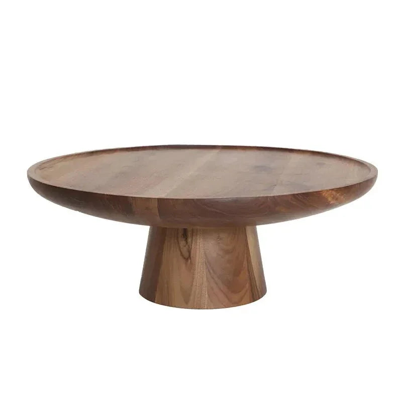 Round Solid Wood Coffee Table Set – Modern Minimalist Design