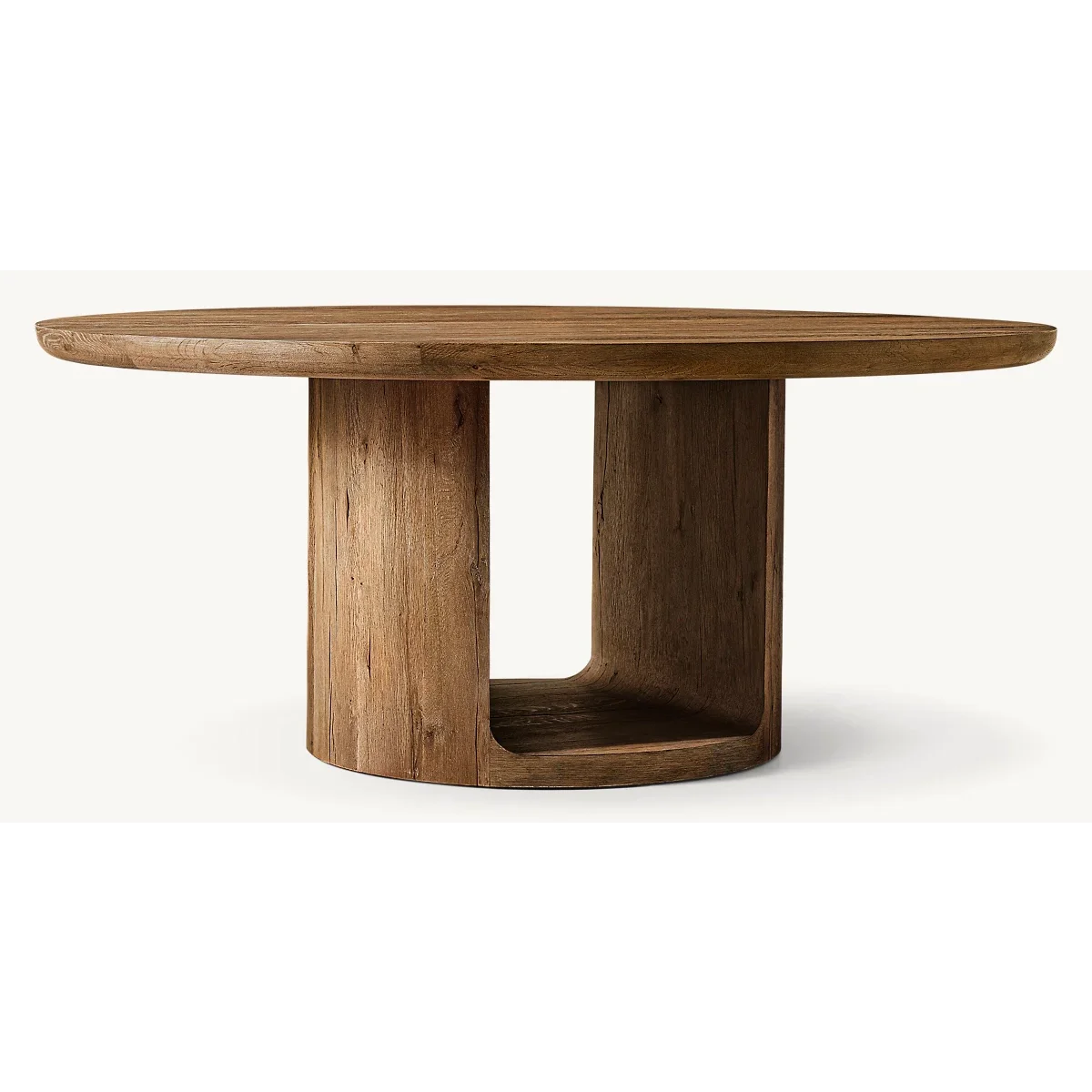 Round Solid Oak Wood Dining Table | Hlm78885888 - Biophilic Design - Cottagecore - French Country - Japandi - Minimalist