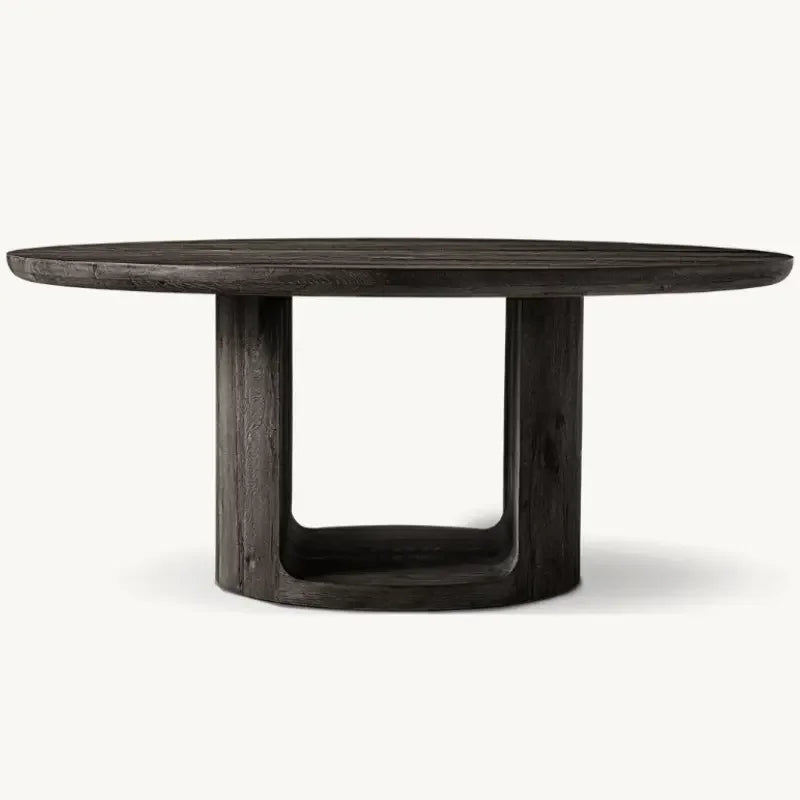 Round Solid Oak Wood Dining Table | Hlm78885888 - Biophilic Design - Cottagecore - French Country - Japandi - Minimalist