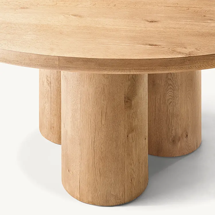 Circolo Solid Wood Table - Biophilic Design Cottagecore French Country Japandi Minimalist