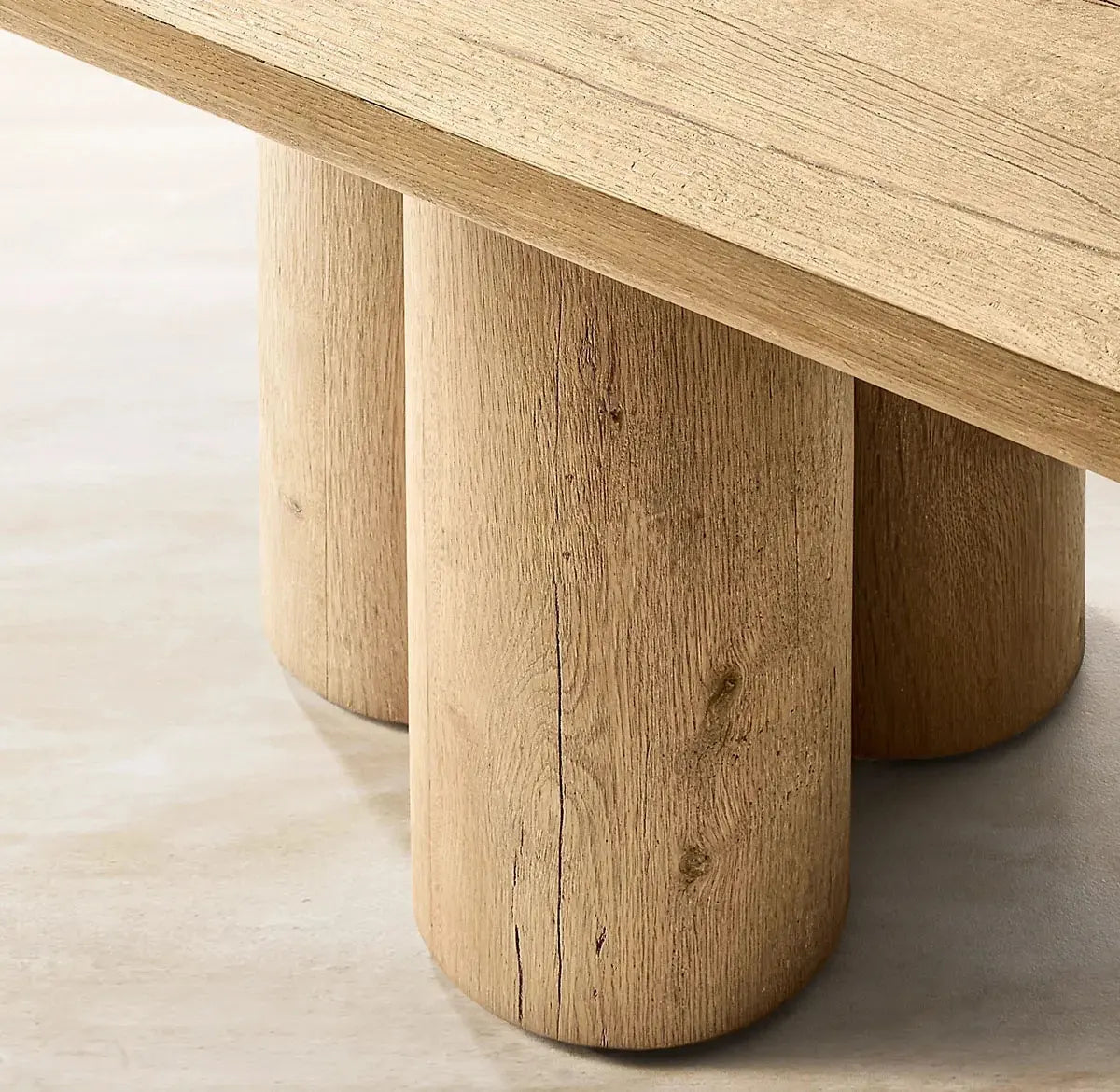 Circolo Solid Wood Table - Biophilic Design Cottagecore French Country Japandi Minimalist