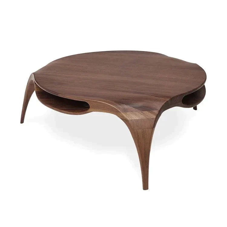 Solid Wood Organic Coffee Table - Biophilic Design Eclectic French Country Minimalist