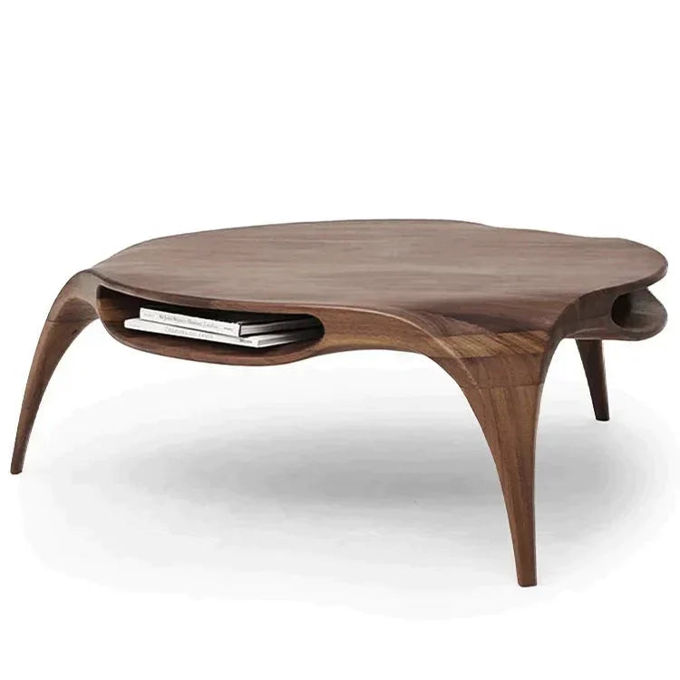 Solid Wood Organic Coffee Table - Biophilic Design Eclectic French Country Minimalist