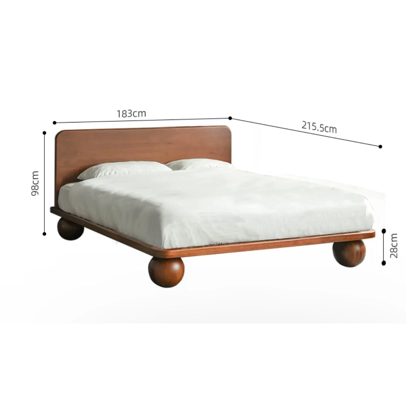 Solid Wood Orbital Frame Bed - Cottagecore - Minimalist - Beds