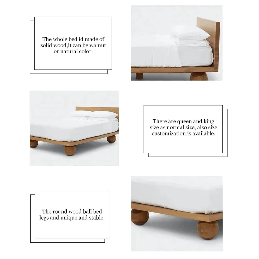 Solid Wood Orbital Frame Bed - Cottagecore - Minimalist - Beds