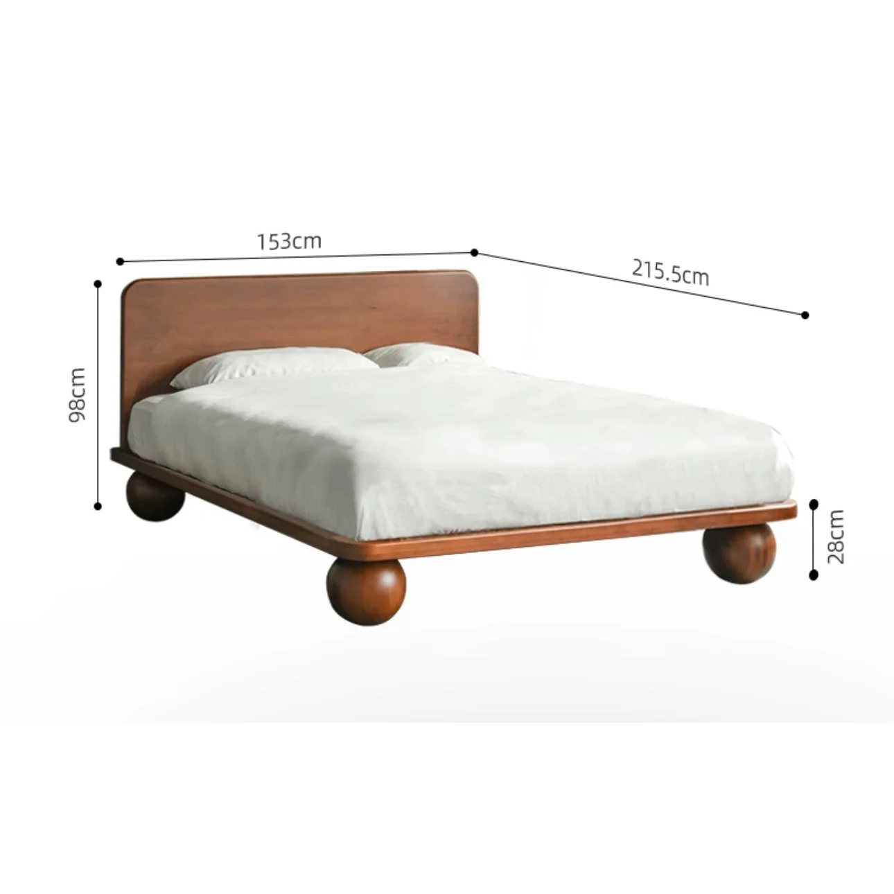 Solid Wood Orbital Frame Bed - Cottagecore - Minimalist - Beds