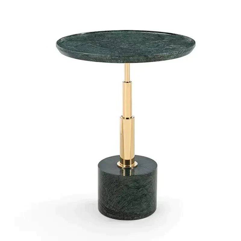 Verde Luxe Marble Side Table - Art Deco Eclectic Hollywood Regency Tables