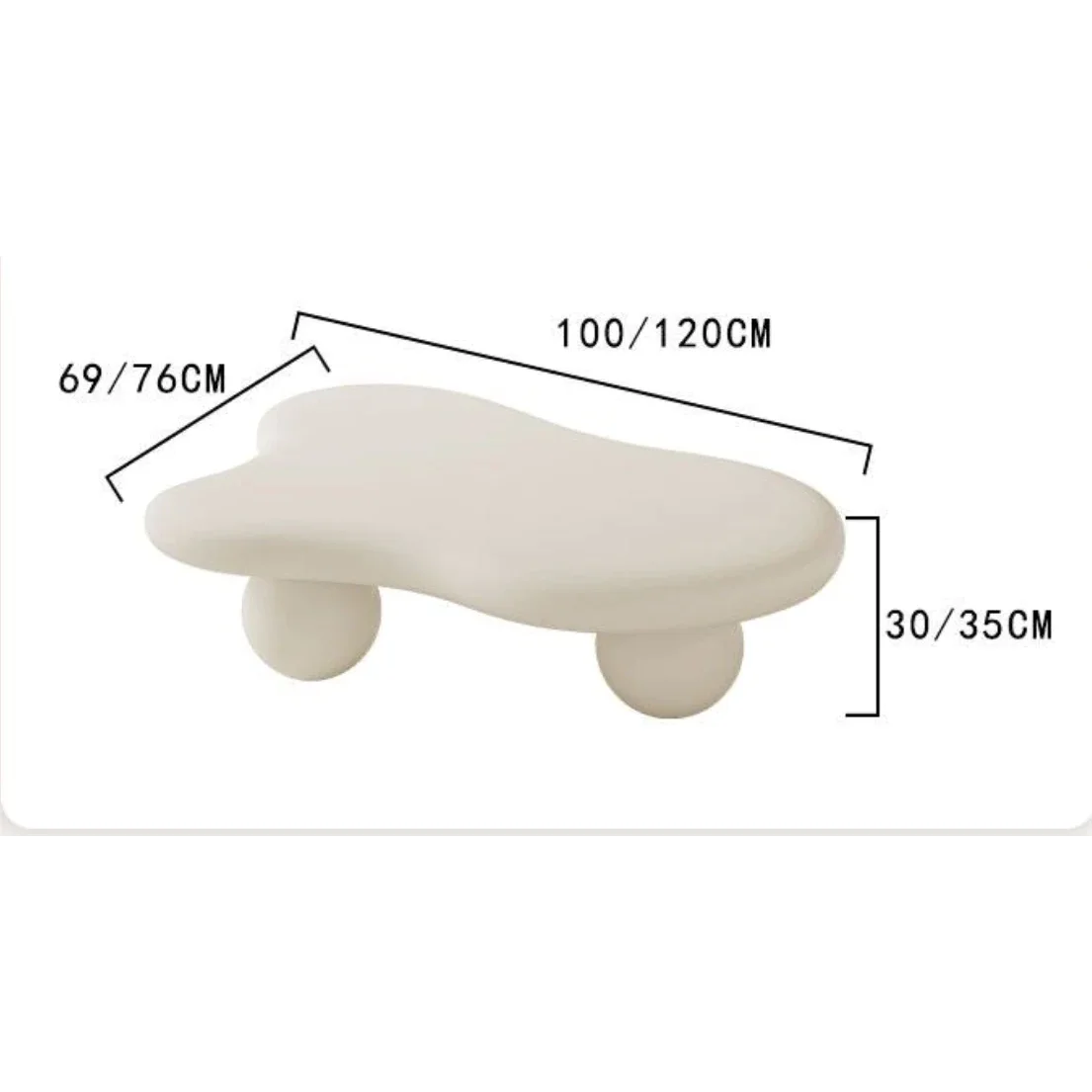 Modern Minimalist Cloud Coffee Table | Hlm8745lop - Japandi