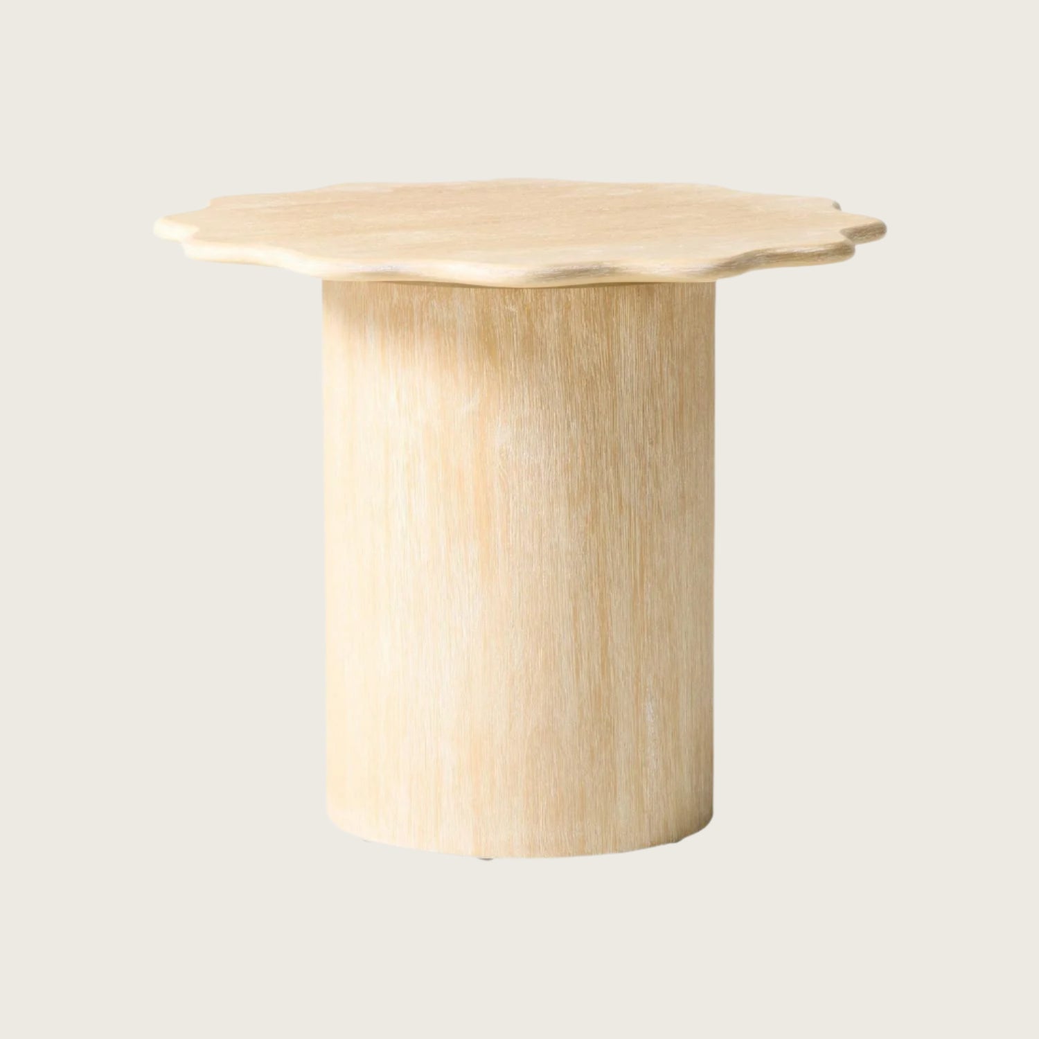 Wavy Edge Wooden Side Table – Organic Minimalist Accent | Japandi Interiors